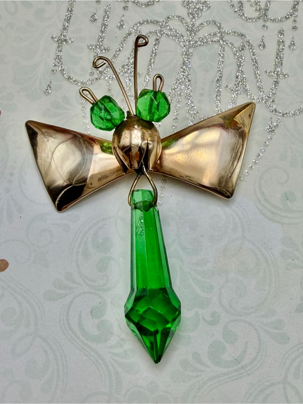 Vintage Art Deco Dragon Fly Czech  #cz145